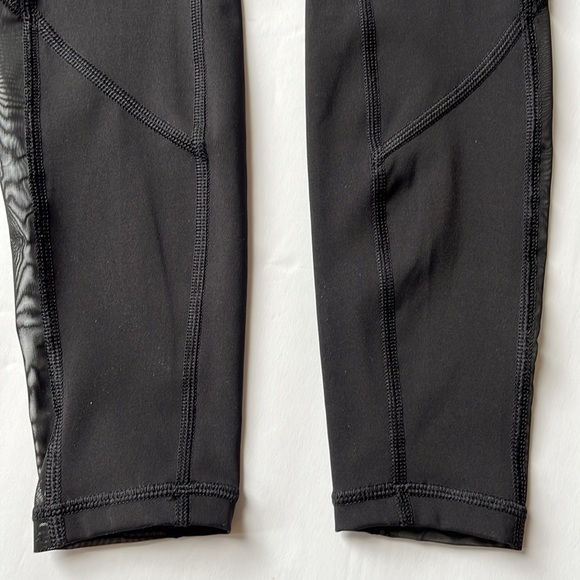 Lululemon Bodycon Tight Mesh Black Leggings Size 4 - Picture 11 of 16